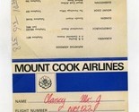 Mount Cook Airlines Ticket &amp; Jacket 1970 New Zealand - $18.30