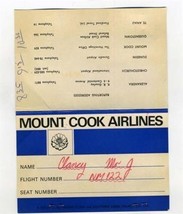 Mount Cook Airlines Ticket &amp; Jacket 1970 New Zealand - £14.58 GBP