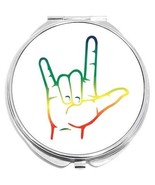 Sign Language Rainbow I Love You Compact with Mirrors - for Pocket or Purse - $16.08 CAD