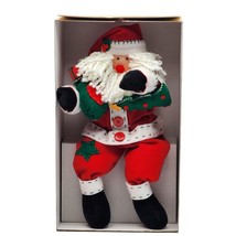 Dillard&#39;s Trimmings Animated Santa With Presents &amp; Teddy Bear In ORIGINAL BOX - $37.76