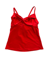 Athleta Twister Tankini Swimsuit To Size 36 B/C Red Bathing Suit Top Und... - $37.22