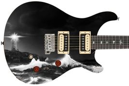 Guitar Skin Axe Wrap Re-skin Music Cape Fear Lighthouse Ocean Sea Battle... - $45.49