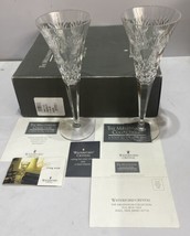 Waterford Crystal Prosperity Champagne Toasting Flutes 9.25&quot; Pair With Box - £55.31 GBP
