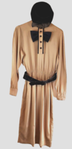 Vintage Albert Nipon Womens Dress Size 8 Patent Leather Belt Herbert Benard Hat - £47.15 GBP