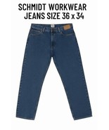Schmidt Workwear Jeans Men’s 36x34 Classic Blue Denim Straight Leg - $217.74 MXN
