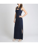 Betsy &amp; Adam Women&#39;s Navy Sequin Keyhole Gown SZ 8 - $72.73 CAD