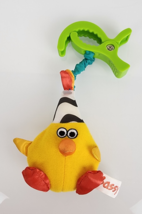 Baby Toy Developmental Play Sassy Rattle Clip on Bird Plush in Party Hat... - $24.74