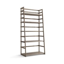 Acadian Solid Wood 63 Inch X 30 Inch Transitional Ladder Shelf Bookcase ... - $323.99