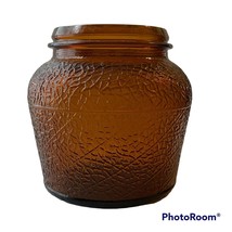 Anchor Hocking Baked Beans Jar B &amp; M 4&quot; L-650-B Brick Oven Crock Vintage Glass - £15.63 GBP