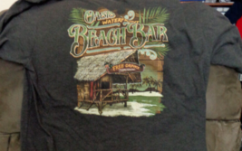 Newport Blue T-Shirt Oasis Waterfront Beach Bar Charcoal Heather - LARGE - $4.97
