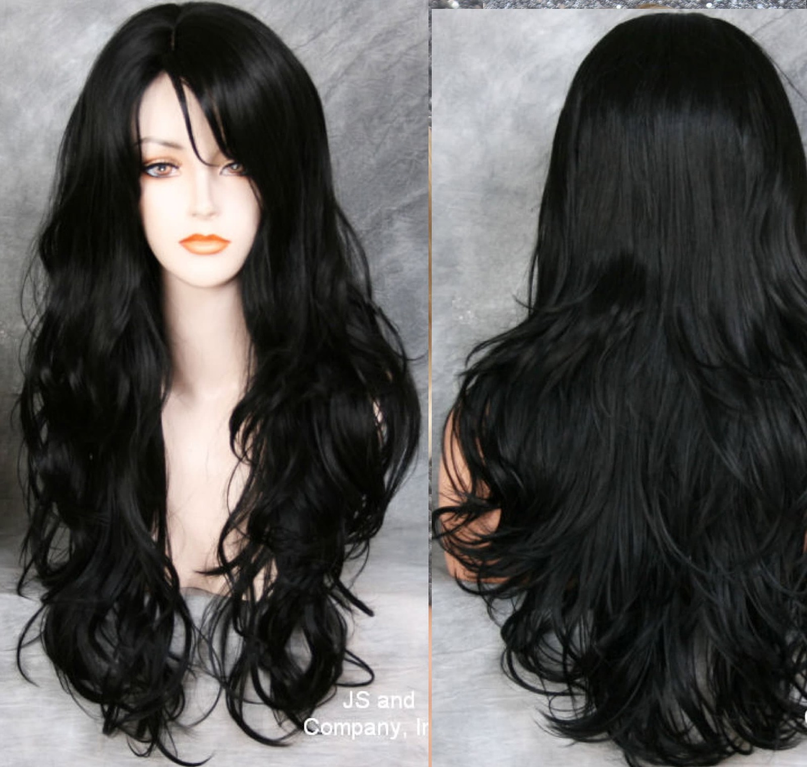 Beautiful Long with Natural beachy waves and layered wig in Jet Black Ca... - $69.95
