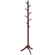 Adjustable Wooden Tree Coat Rack with 8 Hooks-Brown - Color: Brown - $1,918.15 MXN