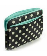 Studio C Hot To Trot 13-14&quot; Laptop Notebook Sleeve Black White Dots 98657 - £10.28 GBP