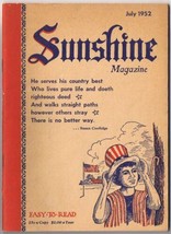 Vintage Sunshine Magazine July 1952 Feel Good Easy To Read - $3.95