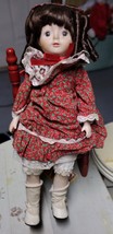 Porcelain Doll w Chair - £19.94 GBP