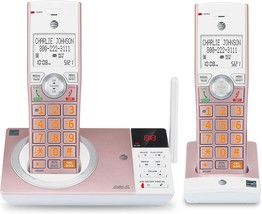 At&amp;T Cl82257 Dect 6.0 2-Handset Cordless Phone For Home With, Rose Gold - $1,267.33 MXN
