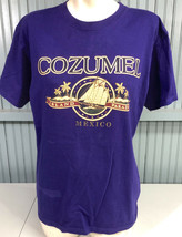 Cozumel Mexico Island Parade Purple Large Cancun T-Shirt AS IS  - £9.04 GBP