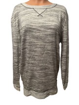 Felina Womens Ribbed Taylor Boyfriend Sleep Sweatshirt Color Light Gray Size XL - £31.25 GBP