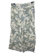 Vintage-Inspired Tahari Womens Linen Floral WideLeg Pants Sz L Beachy Re... - $40.17 CAD