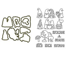 Gnome One Like You Clear Stamps Metal Cutting Dies DIY Scrapbooking Card Craft - £11.98 GBP