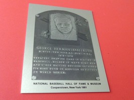 Babe Ruth C.Town Metallic Hof Plaque Card Only 1000 Made Mint + !! - £66.69 GBP