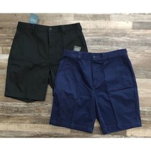 Jos A Bank Men Size 33 Black &amp; Blue Flat Front Casual Shorts LOT of 2 New w Tags - $56.25