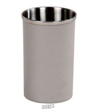 Bathroom Canister Grey Stainless Steel Construction Enamel Finish 8&quot;Lx7&quot;Dx17&quot;H - £17.42 GBP