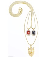 Crowned King Lion Head Necklace New Set with Two Stones On 24&quot; &amp; 30&quot; Box... - $636.29 MXN