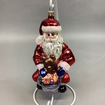Radko This Bears For You Santa Claus Glass Christmas Ornament - No Tag - $367.03 MXN