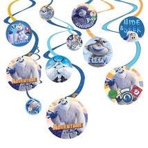 SmallFoot Swirl Hanging Decorations 12 Piece Birthday Party Supplies New - $72.17 MXN