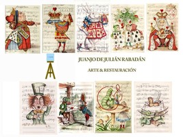 Screen Printing Complete Series (9 Units) Alicia In Wonderland By Juanjo De... - £104.07 GBP