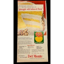 Del Monte Pineapple Vintage Color Print Ad 50s  Cake Recipe Canned Fruit - £11.51 GBP