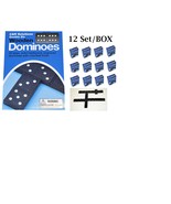 C&amp;H Solutions 12X Double 6 Dominoes Black with White Dots Wooden Dominoe... - $1,095.80 MXN