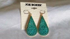 Joe Boxer Turquoise Gold Wire Hook Earrings - £7.55 GBP