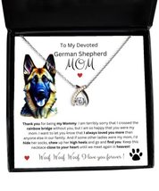 German Shepherd Memorial - German Shepherd Sympathy - Gold Silver Wishbone Penda - £43.69 GBP