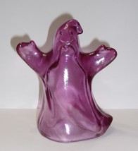 Fenton Glass Cranberry Airbrushed Halloween Ghost Figurine by Mosser Glass USA - £93.16 GBP