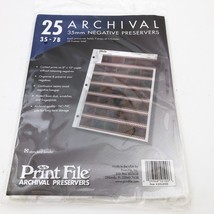 Archival 35mm Negative Preservers 25 Sheets -Print File 35-7B 35 Frames ... - $14.84