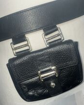Michael Kors Vintage Adjustable Black Grain Leather Waist Belt Bag Fanny... - $542.83 MXN