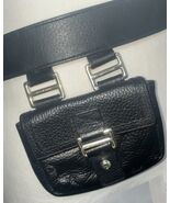 Michael Kors Vintage Adjustable Black Grain Leather Waist Belt Bag Fanny... - $540.68 MXN