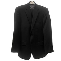 Kenneth Cole Awearness Mens Black 3 Piece Wool Suit Jacket Vest Pants 40R Medium - £113.84 GBP