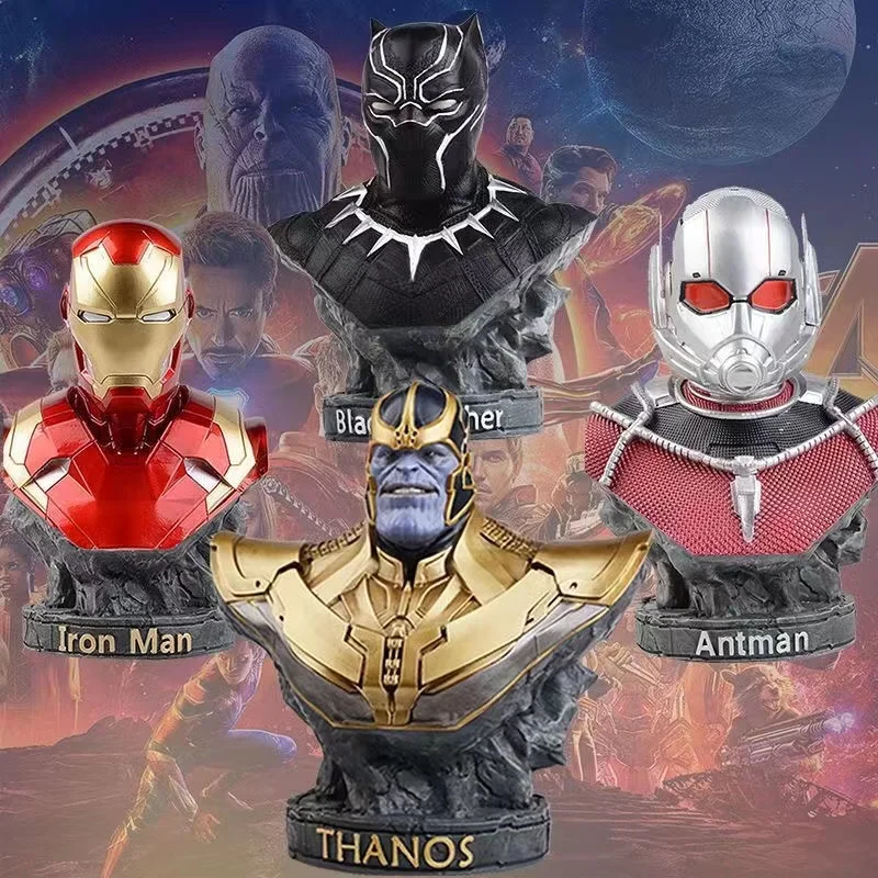 18CM Marvel hero Black Panther Iron man MK42 Spider-ManThanos Venom Ant-Man 1\4 - $42.50+