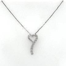 1.50Ct Round Cut Lab-Created Diamond Heart Pendant 14k White Gold Plated - £109.49 GBP
