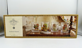 John Derian for Target 4 piece Assorted Fall Turkey Cocktail Glasses - £17.29 GBP