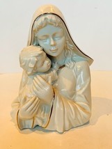 Virgin Mary Figurine Bust Jesus Christ baby Mother God sculpture Mikasa Holiday - £59.35 GBP