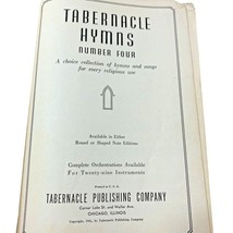 1941 Tabernacle Hymns Number 4 Church Song Songbook Vintage Reverend Pastor Book - £8.46 GBP