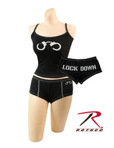 New Sexy Womens Black Lock Down Handcuffs Booty Shorts Rothco 3705 2XL - £7.04 GBP