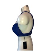 Relleciga Women&#39;s L Navy Blue Strappy Longline Triangle Bikini Top $79.99 - £19.71 GBP