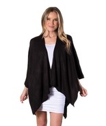 Simply Noelle bordeaux Cardi wrap shawl pashmina black - $41.99