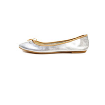 $258 NEW PATRICIA GREEN Shoes Silver Ballet Flats HANDMADE ITALY *PRIMO*... - £55.02 GBP