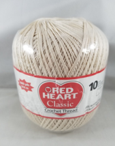 Red Heart Size 10 Mercerized Cotton Crochet Thread Natural 1000 Yards - £5.33 GBP